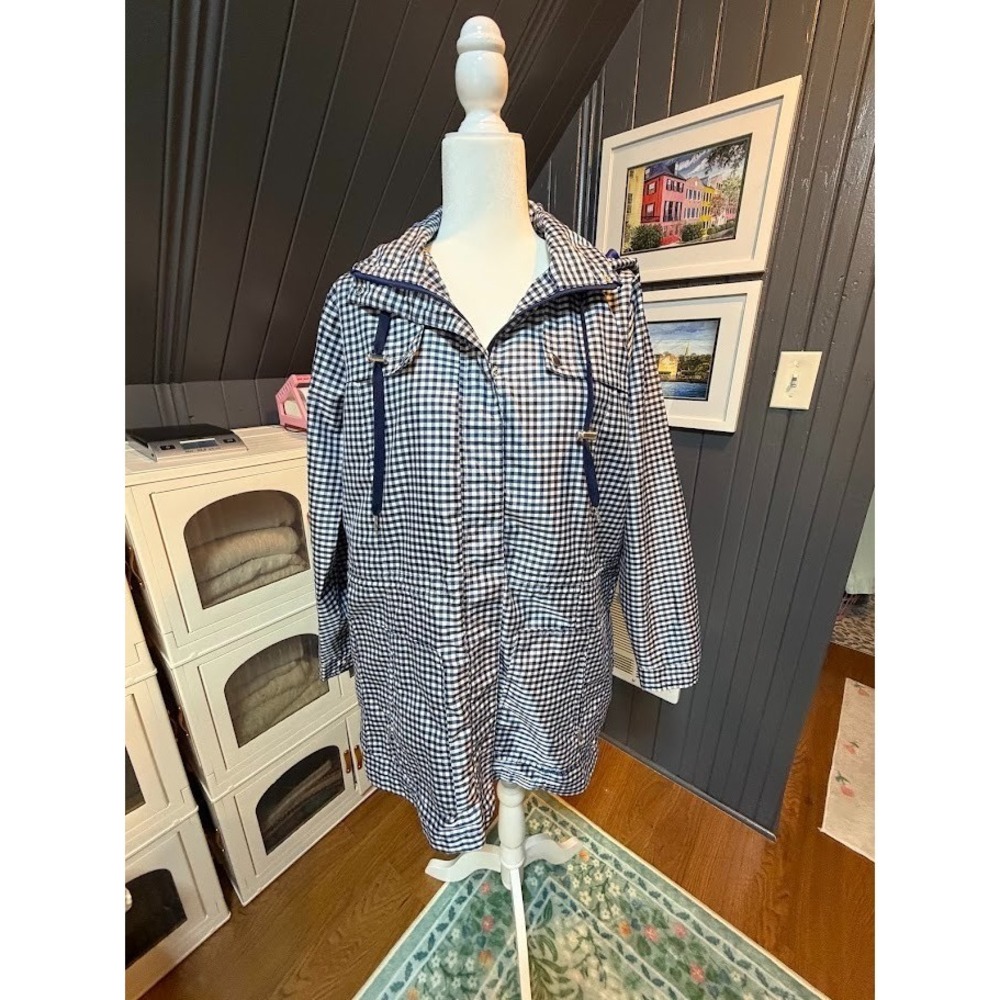Women's Preppy Gingham Rain Jacket by ME JANE - Size X (14W)